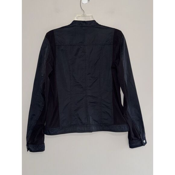 Kuhl Womens Luna Moto Jacket Canvas Dark Gray Black Snaps Stretch Panels Medium - Picture 2 of 15